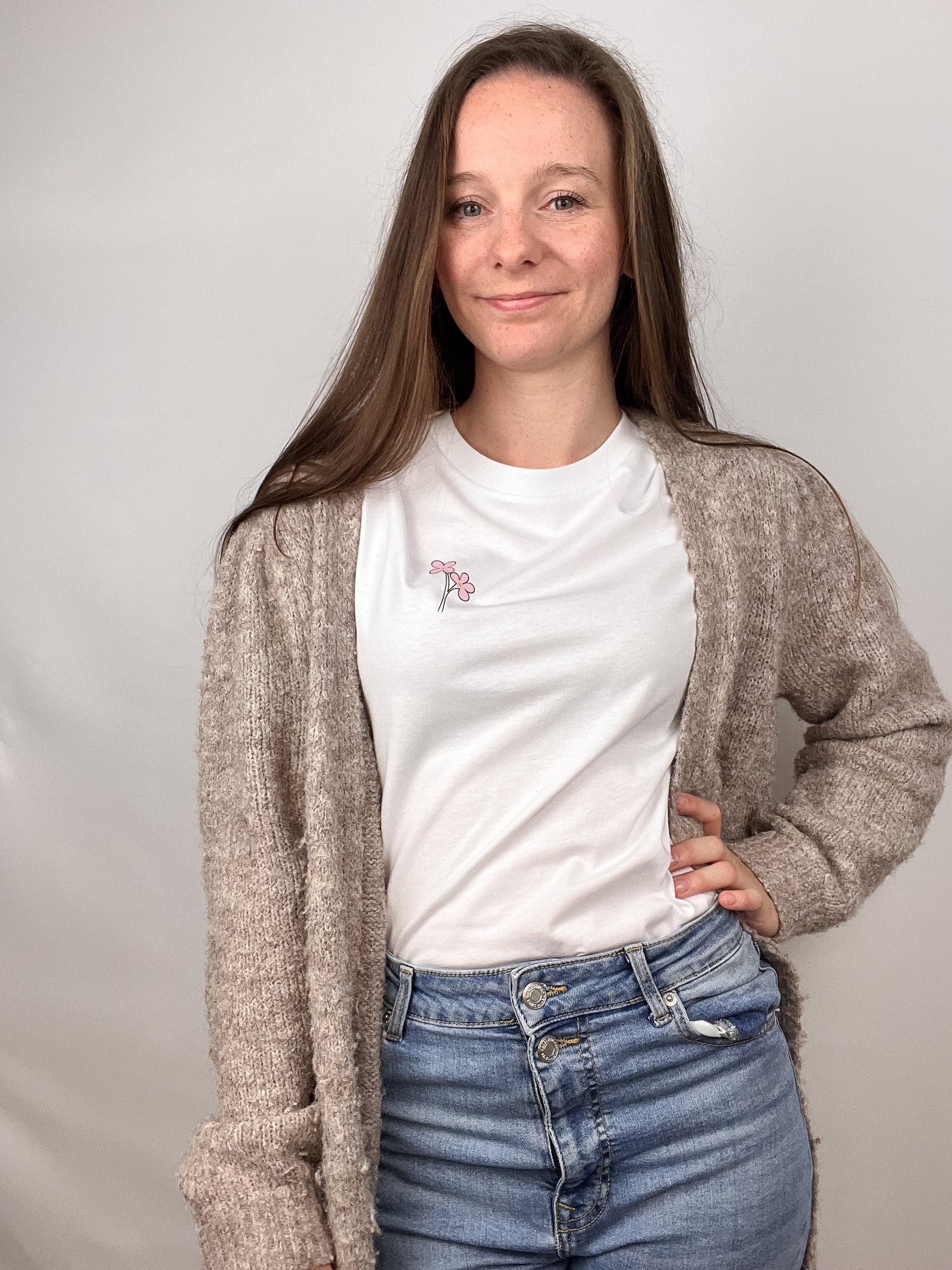T-Shirt Bubblyflower- weiß