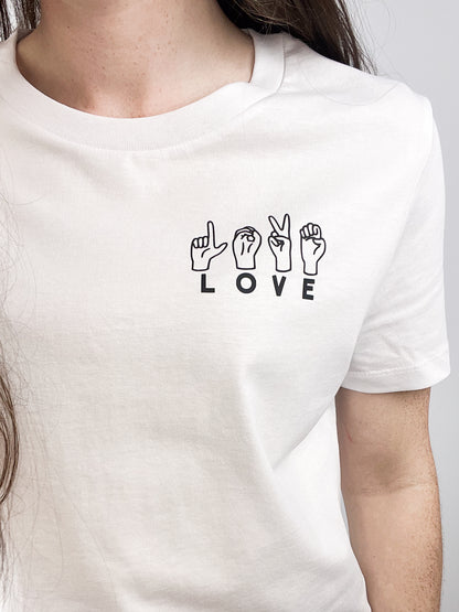 T-Shirt LOVE - weiß