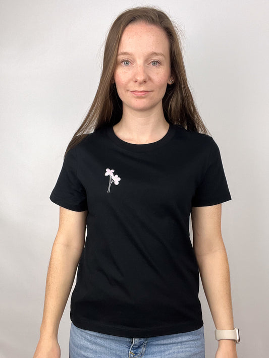 T-Shirt Bubblyflower- schwarz