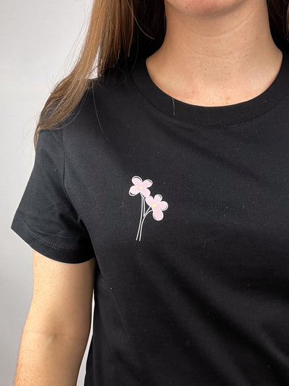 T-Shirt Bubblyflower- schwarz