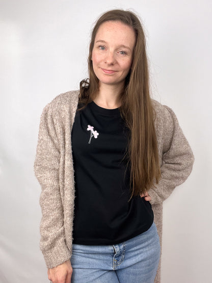 T-Shirt Bubblyflower- schwarz