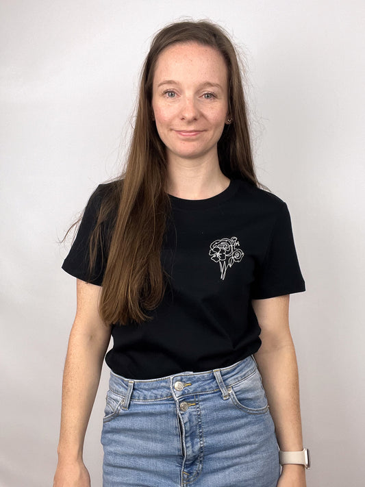 T-Shirt Roseline - schwarz
