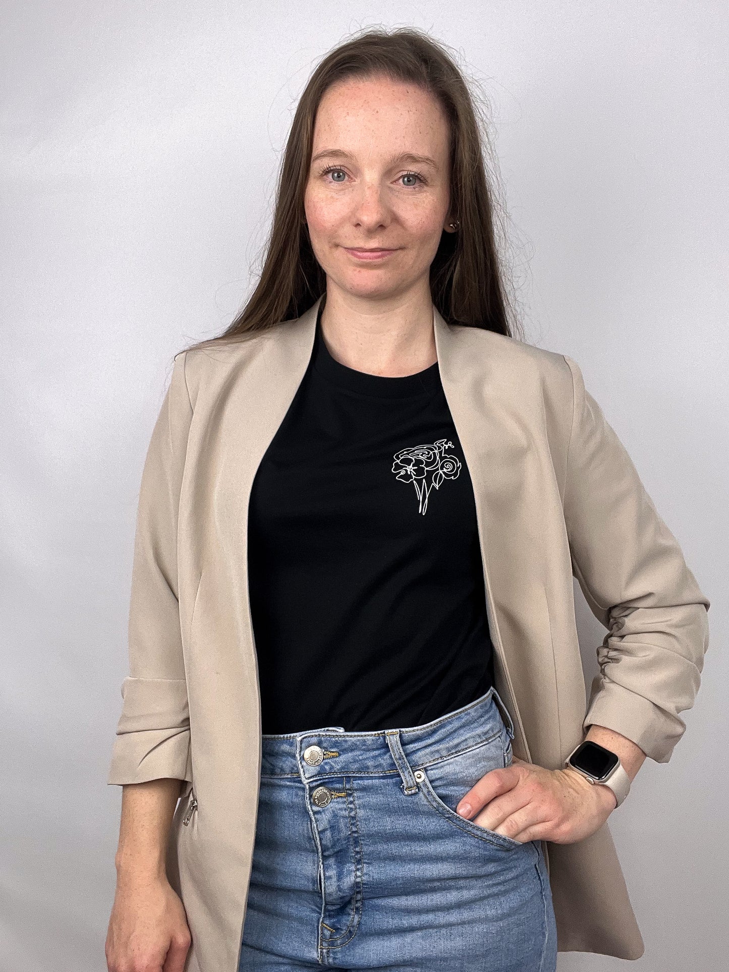 T-Shirt Roseline - schwarz