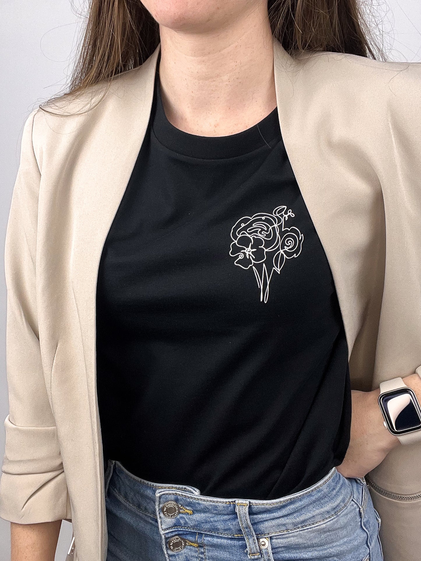 T-Shirt Roseline - schwarz