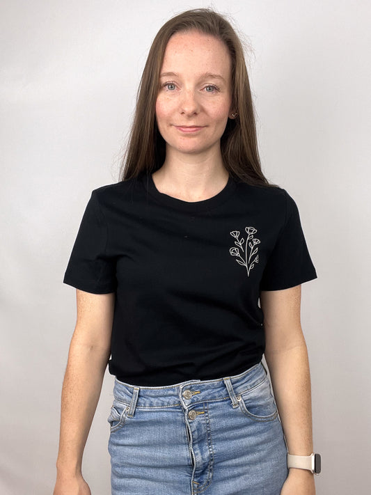 T-Shirt Boho Botanics -schwarz