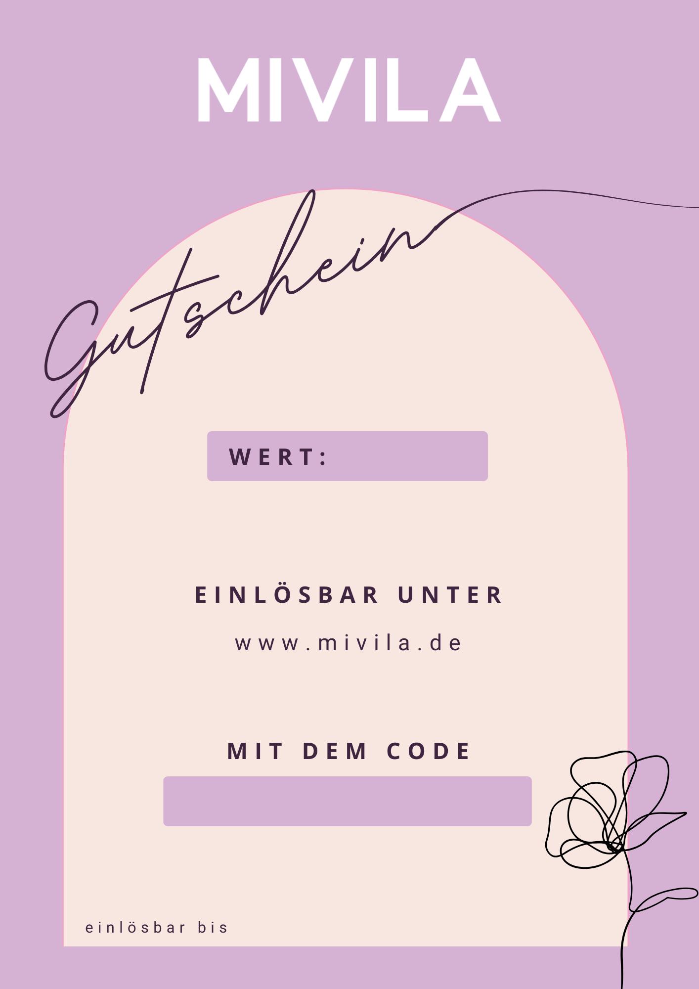 MIVILA Geschenkgutschein
